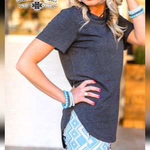 Crazy Train Just Peachy Charcoal Top XL